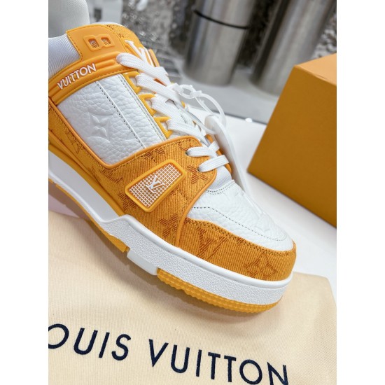 Louis Vuitton Trainers Sneaker Size 36-46 Orange Monogram
