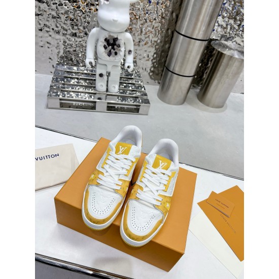 Louis Vuitton Trainers Sneaker Size 36-46 Yellow Damier