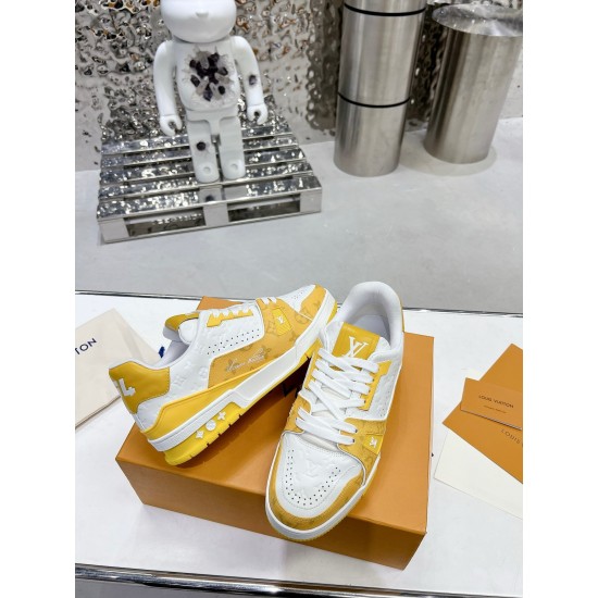 Louis Vuitton Trainers Sneaker Size 36-46 Yellow Damier