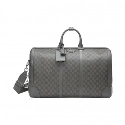 GUCCI OPHIDIA LARGE DUFFLE BAG 724612 grey and black Supreme 