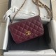 CHANEL WALLET ON CHAIN AP3479 Drak Red