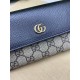 GUCCI GG MARMONT LEATHER CONTINENTAL WALLET 456116 black leather and GG Supreme