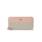 GUCCI GG MARMONT ZIP AROUND WALLET 456117 pink leather and GG Supreme