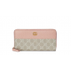 GUCCI GG MARMONT ZIP AROUND WALLET 456117 pink leather and GG Supreme
